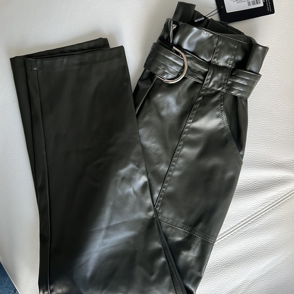 Khaki Leather waist Trouser - Picture 4 of 10